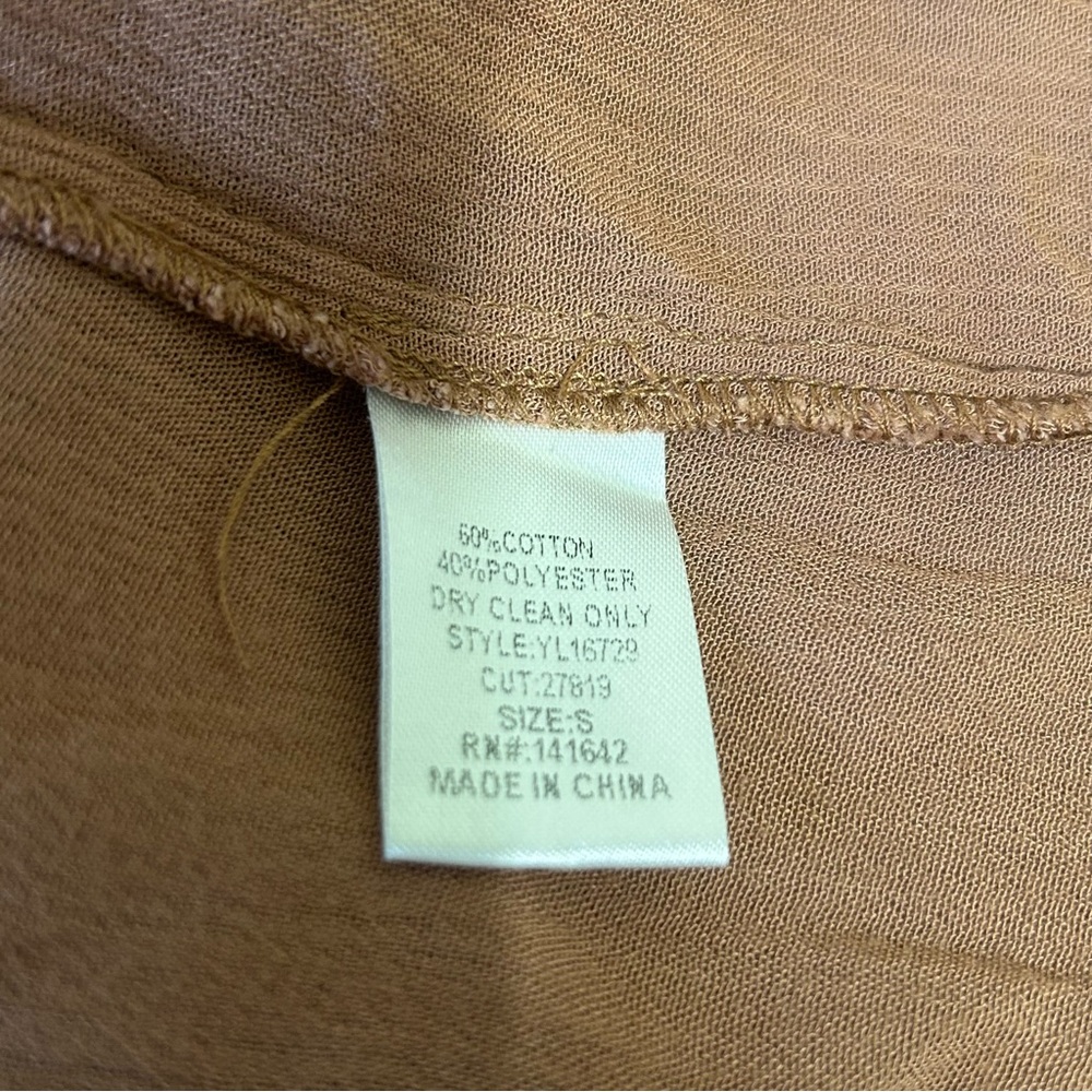 YA Los Angeles Embroidered Tassel Brown Dress Size S - Picture 7 of 7